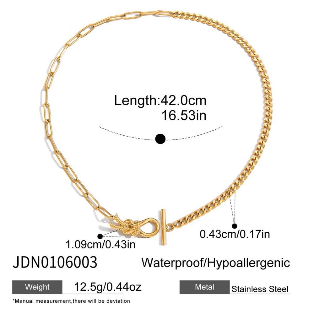 Rope Knot Titanium Steel Necklace Accessories Women's Niche Light Luxury Collarbone Chain Stainless Steel Jewelry