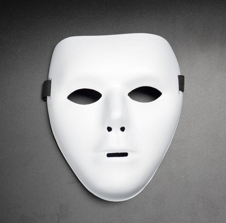 White Christmas Hip Hop PVC Masquerade Mask for Dance Eco-friendly Male