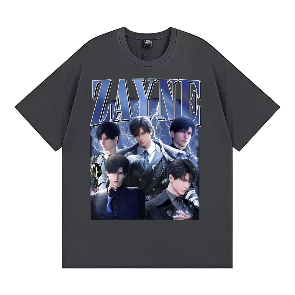 Anime Girl Dinner Zayne Love Retro Graphic T Shirt Men Women Hip Hop High Street Tee Shirt 100% Cotton Short Sleeve T-shirt Tops