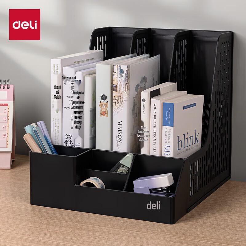 Deli Multi-tier Desk File Organizer with Pen Holder