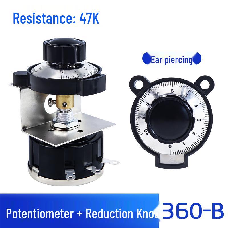WX112 050 Adjustable Single-Turn Wirewound Potentiometer: 47, 560 Ohm, 1K, 2.2K, 4.7K, 10K, 47K Knob