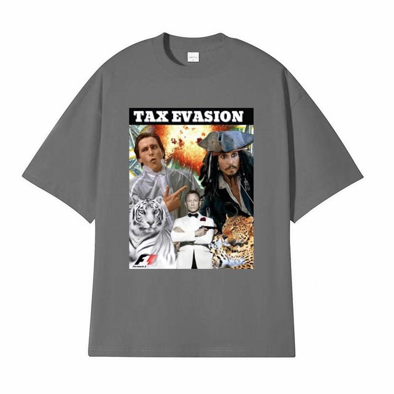 Tax Evasion Sigma Grindset Tiger Bond Funny Meme T Shirts Unisex Women Casual 100 Cotton Tshirt Retro Fashion T Shirt Streetwear