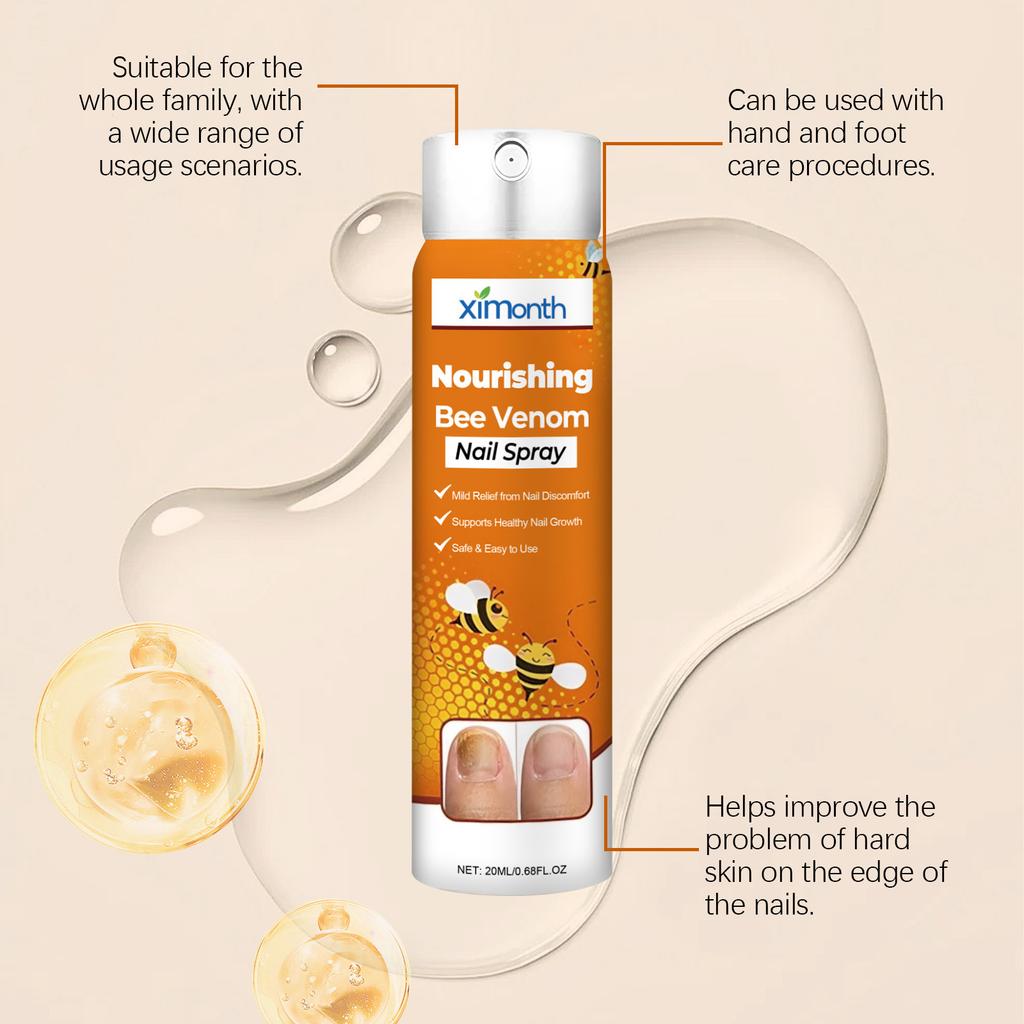 XIMONTH Spray Nutritivo para Uñas Cuidado Suave Manos y Pies Limpios Fortalece la Superficie de las Uñas Hidrata Cutículas Suaves 60ml