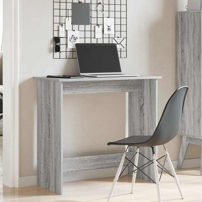 VidaXL Bureau sonoma gris 80x40x75 cm bois d'ingénierie, bureau, bureau d'étude,, bureau d'ordinateur, mobilier de bureau à 860459