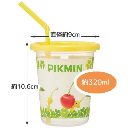 Skater Tumbler with Straw 3 Pieces 320ml Pikmin Made In Japan SIH3ST-A