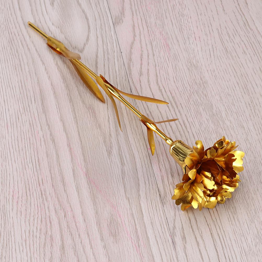2Pcs Artificial Carnations Flowers 24K Luxurious Non Fading SturdyFlowers for Mother's Day Gifts Home Decor