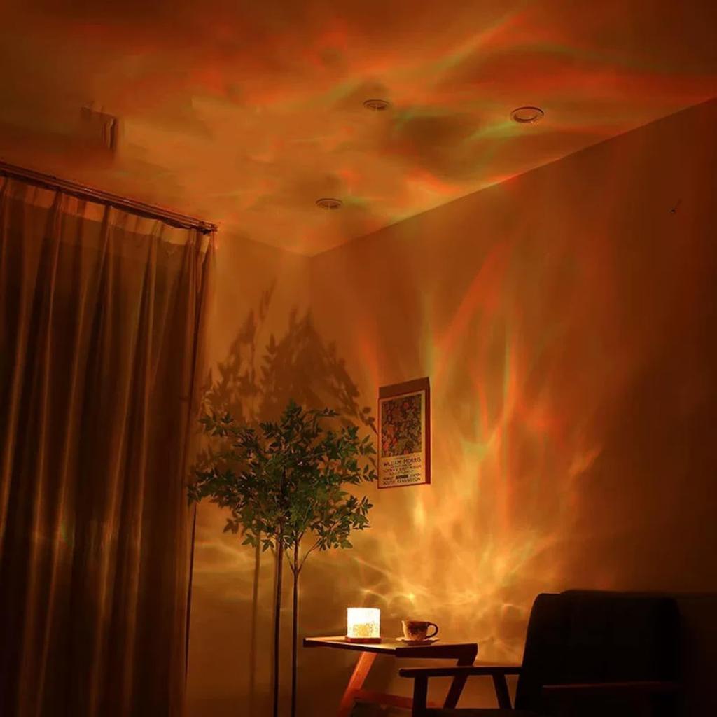 Proiettore di onde oceaniche Luce 16 colori Mezzanotte Aura Aurora Lampada luminosa Casa Ufficio Bar Ristorante Proiettore subacqueo Luce notturna