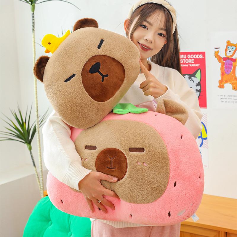 Cartoon Fruit Capybara Plush Toy Dolls Room Decoration Children Gifts Christmas
