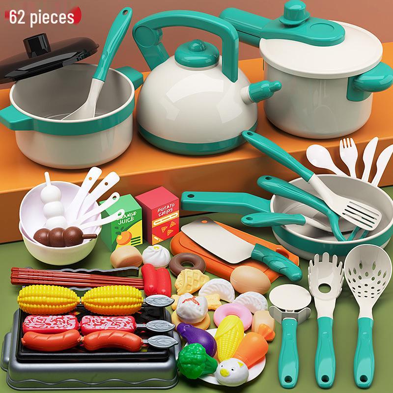 Dollhouse BBQ Kitchen Playset for Toddler Class: Kitchenware Toys for Kids