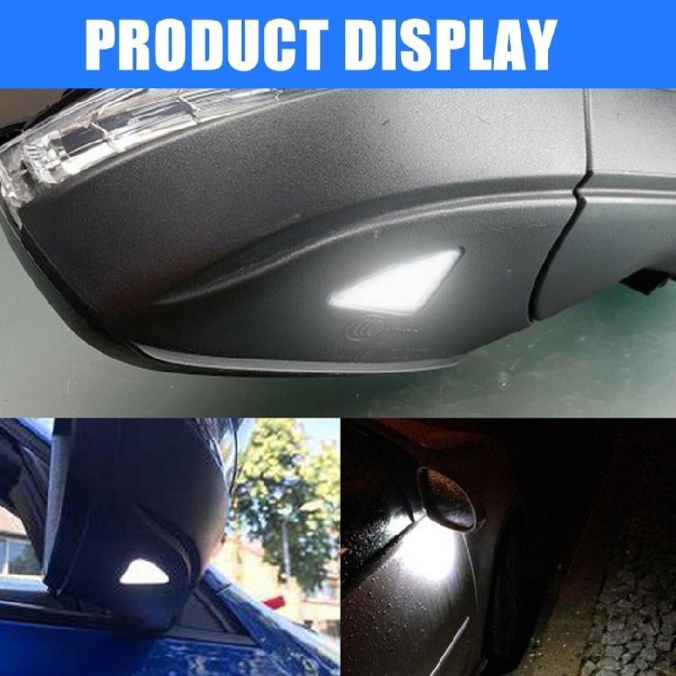 Improved Nighttime Reversing with Bright LED Side Mirror Light Quick Fix High Brightness Waterproof for Car Safe Parking