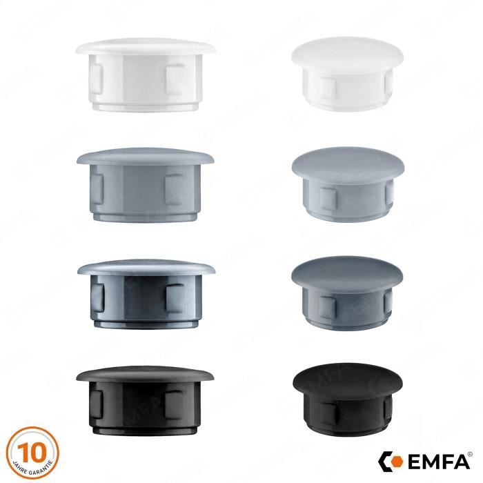 208 - bouchon cache-vis pour trous de fixation Capuchon plastique Embouts protection