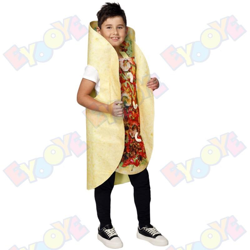Halloween Costume Adult Kids Taco Cosplay Outfit Fun Party Role Play Fancy Dress Family Gathering