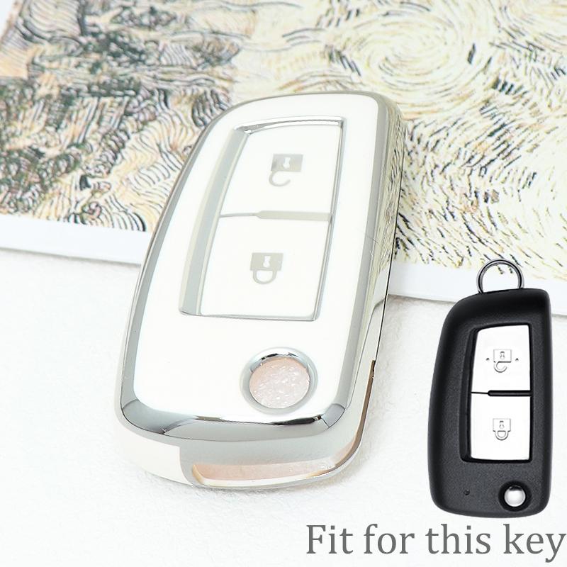 Tpu Car Folding Key Case Cover Shell For Nissan X-Trail Qashqai J11 Juke Murano Micra Tiida Maxima Altima Kicks Protector Holder
