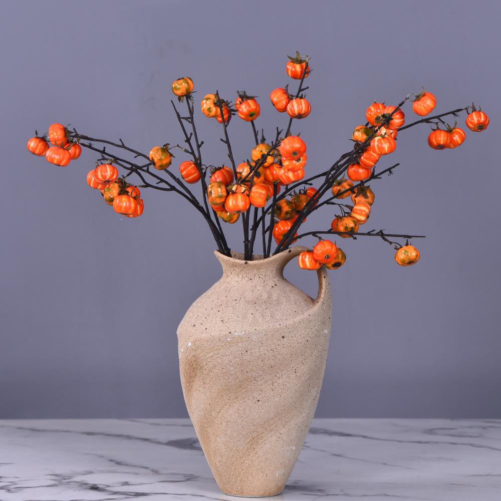 Artificial Small Pumpkin and Berry Branch Decoration for Hotels and Banquets