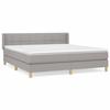 3130289 vidaXL Divan Bed with Mattress Light Grey 180x200cm Fabric