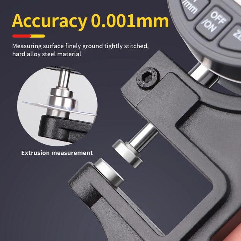 Digital Micrometer Thickness Gauge Width Measuring Tool Electronic Thickness Meter Measure Thickness Of Paper Cloth Metal 0.01mm