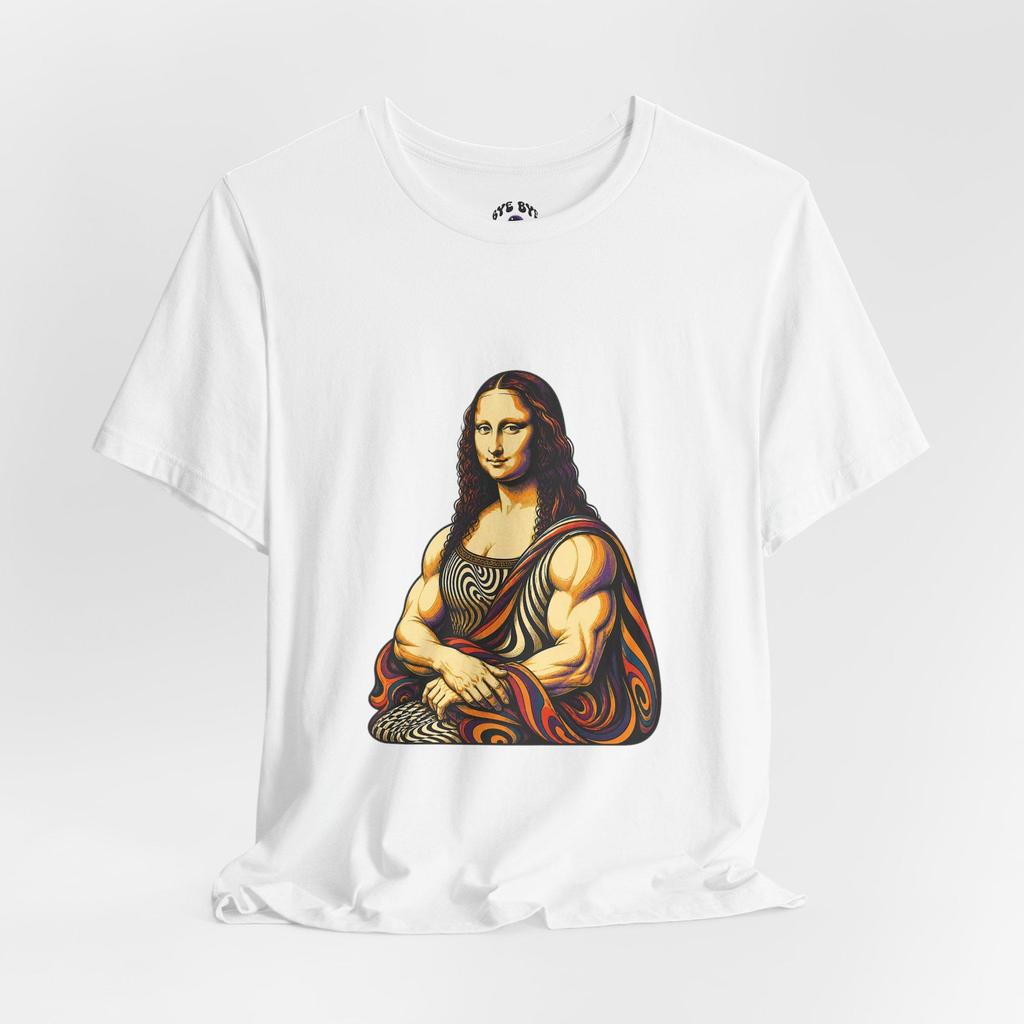 Muscle Mona Lisa Tee | Renaissance Art Parody, Strength Illustration