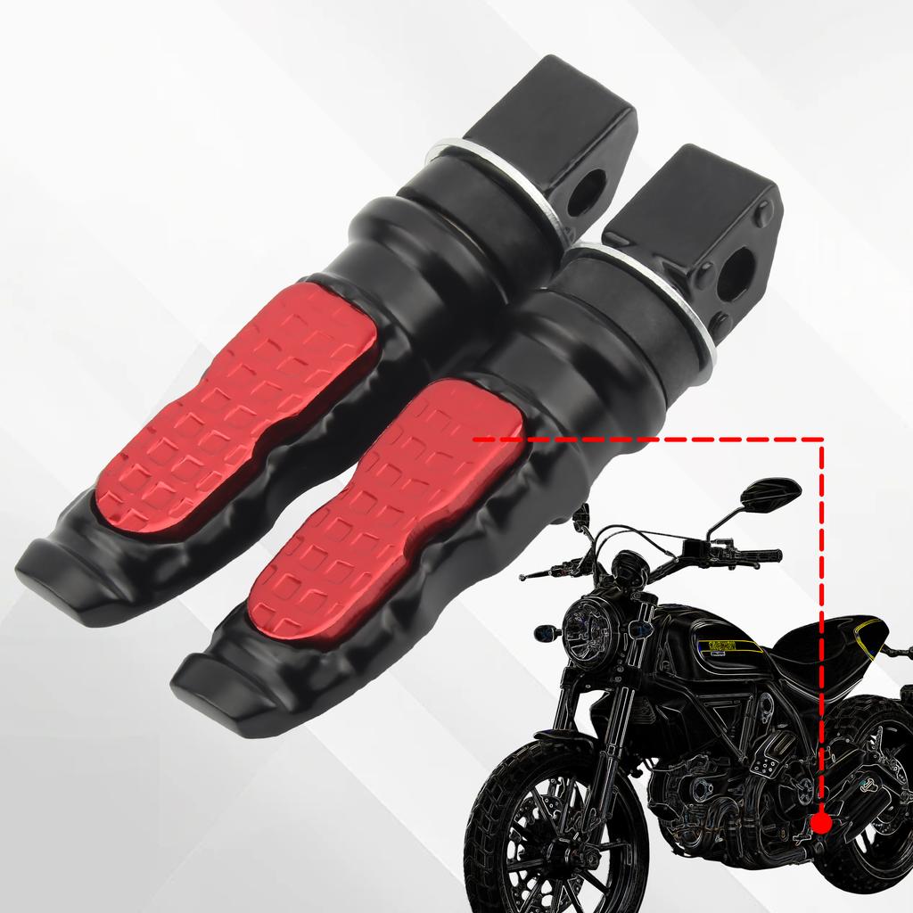 2PCS Motorcycle Rear Passenger Foot Peg Universal For KTM Yamaha Honda Kawasaki Scooter Cafe Racer CNC Aluminum Modified Parts