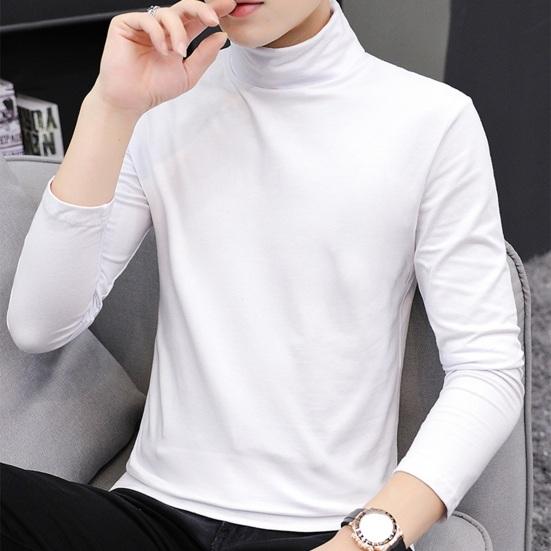 Muži Podzim Zima Spodní díl Top Vysoký límec Ochrana krku Dlouhé Rukávy Pružný Teplý Pulovr Pure Color
