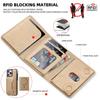 iPhone 16 Pro Max Flip Leather Case with 15 Card Slots