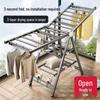 Floor-Standing Vertical Folding Balcony Clothes Drying Rack for Home and Dorm Use