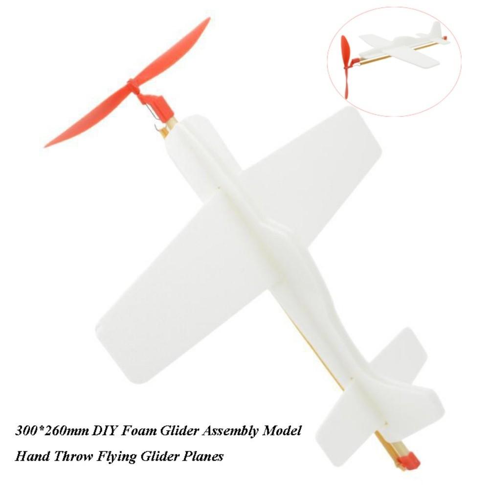 300*260mm DIY Airplane Model Rubber Bands Power Hand Throw Aircraft Toy for Kids Outdoor