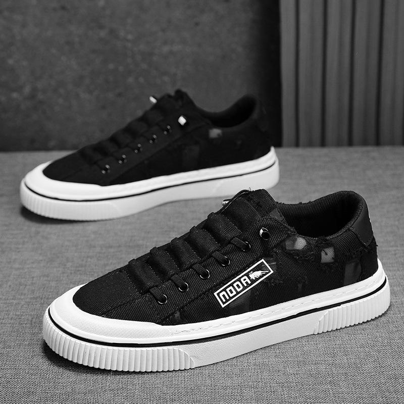 Popular Canvas Men'S Shoes Summer Breathable Casual Versatile Board Shoes Trend Lazy Flat Student Cloth Shoes
