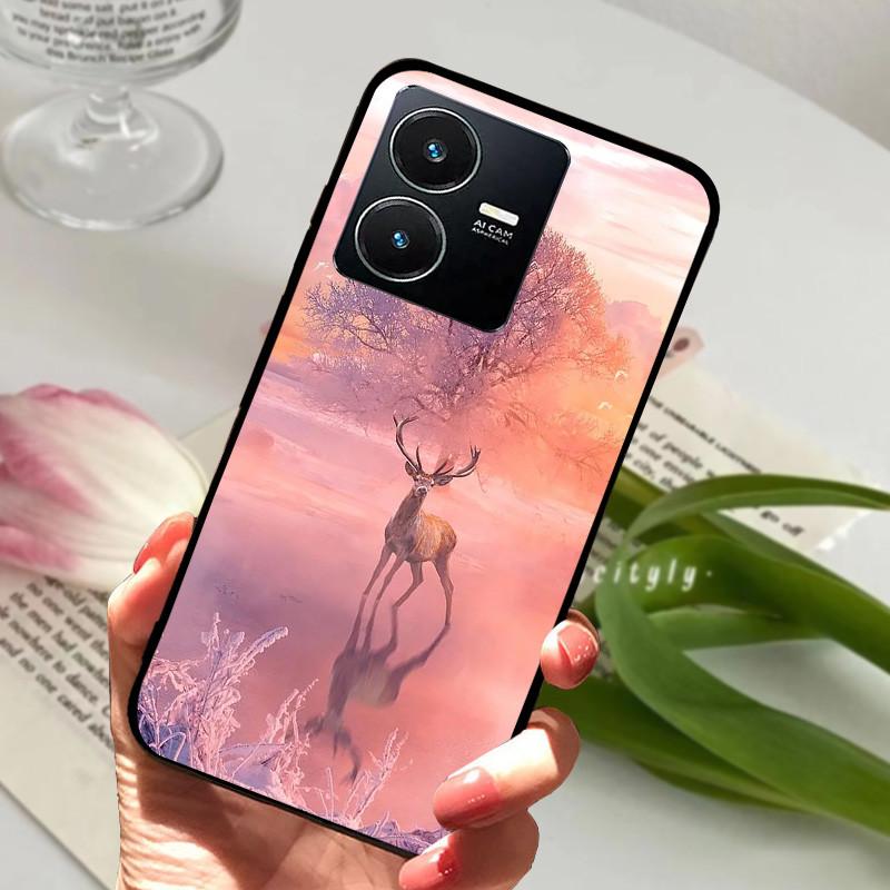 Pro Vivo Y22S 2022 Pouzdro Nárazuvzdorné Měkké TPU Silikonové Kryt Telefonu Pro Vivo Y22 Y 22 V2207 Y22S V2206 Funda Capa Kreslený Vivoy22