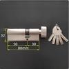 Special Custom Security Door Center Asymmetry Brass Lock Cylinder with Knob Aluminum Alloy Door Eccentric Lock Core Height 32mm