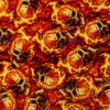 Ny 0,5*1m Red Fire Skulls PVA Hydrographic Water Transfer Film Printing Hydro