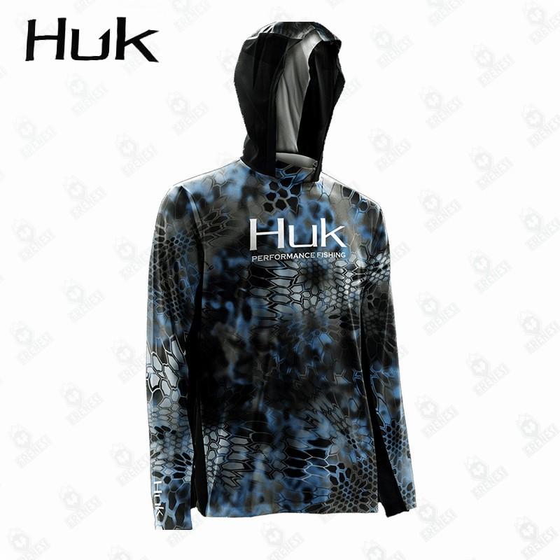 Mens Long Sleeve Fishing Hoodie UPF Sun Protection Quick Dry Outdoor Apparel Lure