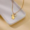 Stainless Steel Initial Letter Cat Pendant Necklace for Women Gold Color Animal Alphabet Necklaces Charm Fashion Jewelry Gifts