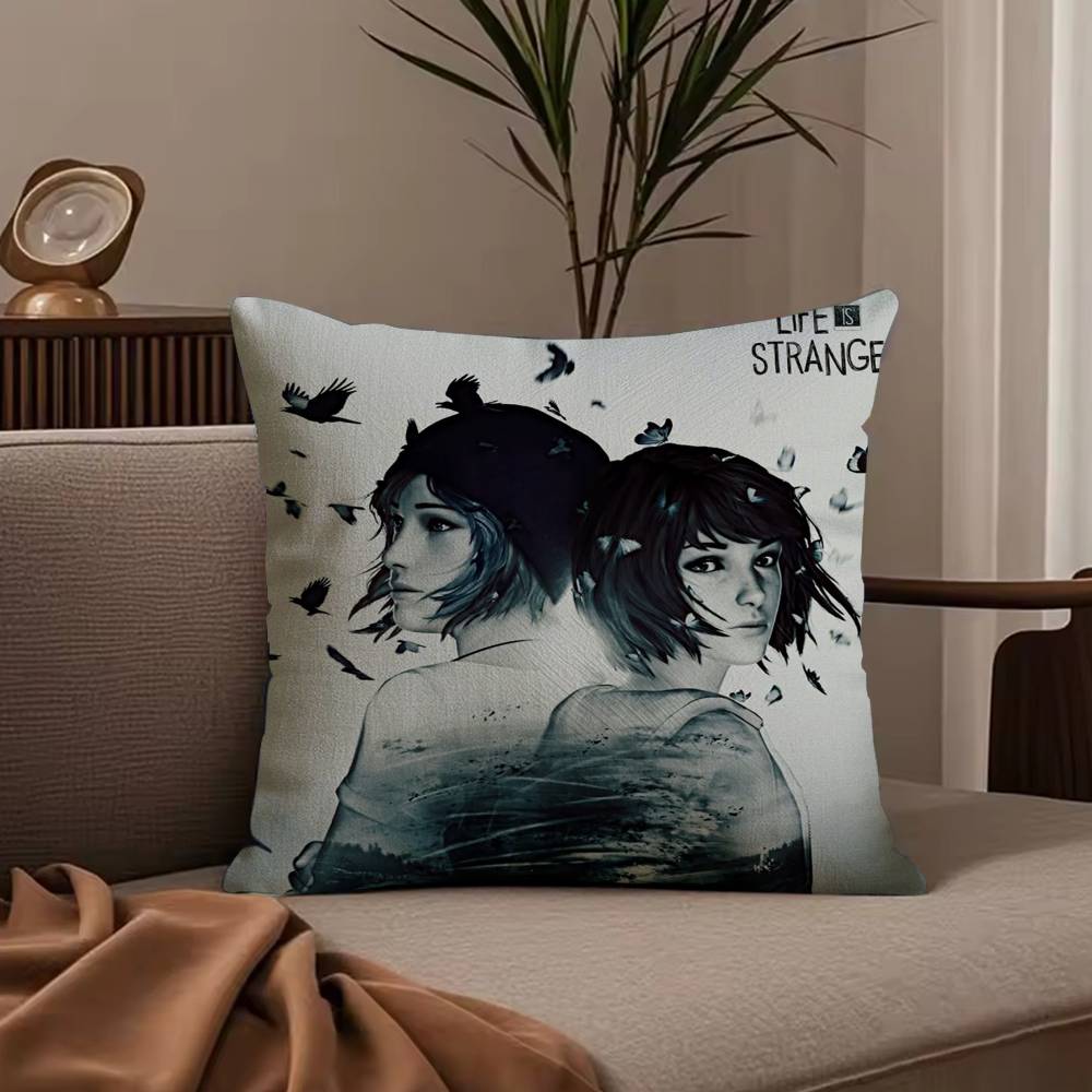 Life Is S-Strange Pillow Case Anti-dustmite Pillowcase Invisible zipper silky short plush Sofa cushion cover