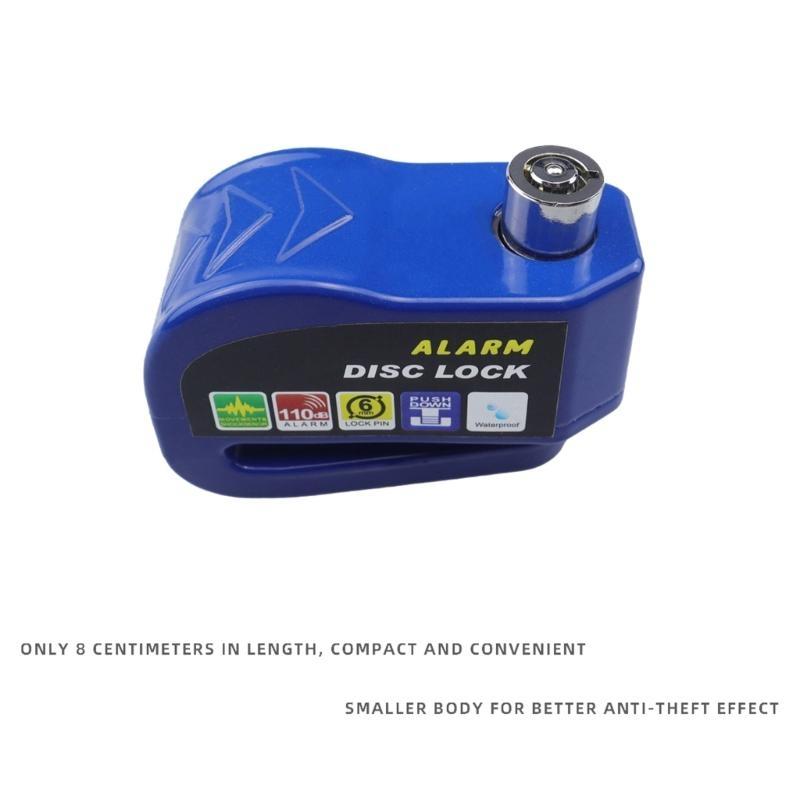 Disc Brake Lock with Alarm Waterproof Brake Lock Motorcycle Wheel Disc Lock