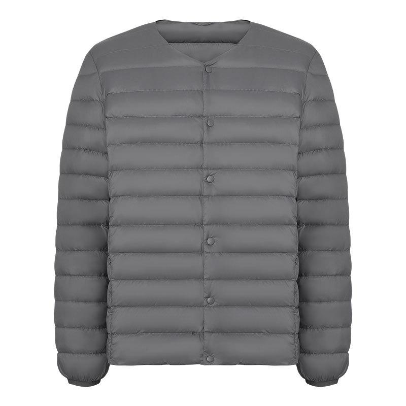 Men's 90 down solid color new men's V-neck crew neck down jacket large size jacket