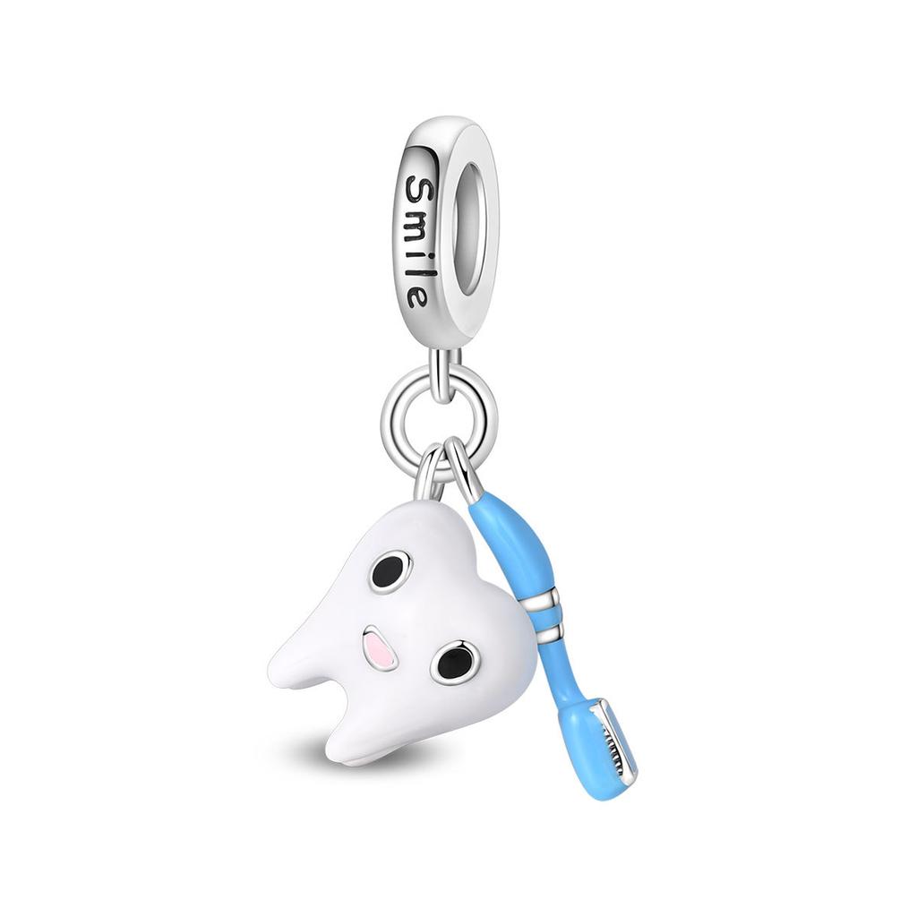 DIY Bracelet Charms Tooth Pill Medicine Box Ambulance Nurse Theme Beads For Jewelry Making