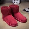 Fashion Classic Quality Winter Women's Shoes Knitting Woolen Edge Woman Snow Boots Female Ankle Boots Warm Cotton Shoes WSH4997