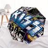 KISS Concert Automatic Folding Windproof Umbrella with Sturdy Iron Frame, Portable Compact Travel Umbrella All-Season Use Parties  A0807049
