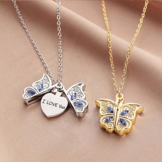 Anhänger Halskette Schmetterling Buchstaben Dame Leichte Zarte Halskette Schmuck Geschenke