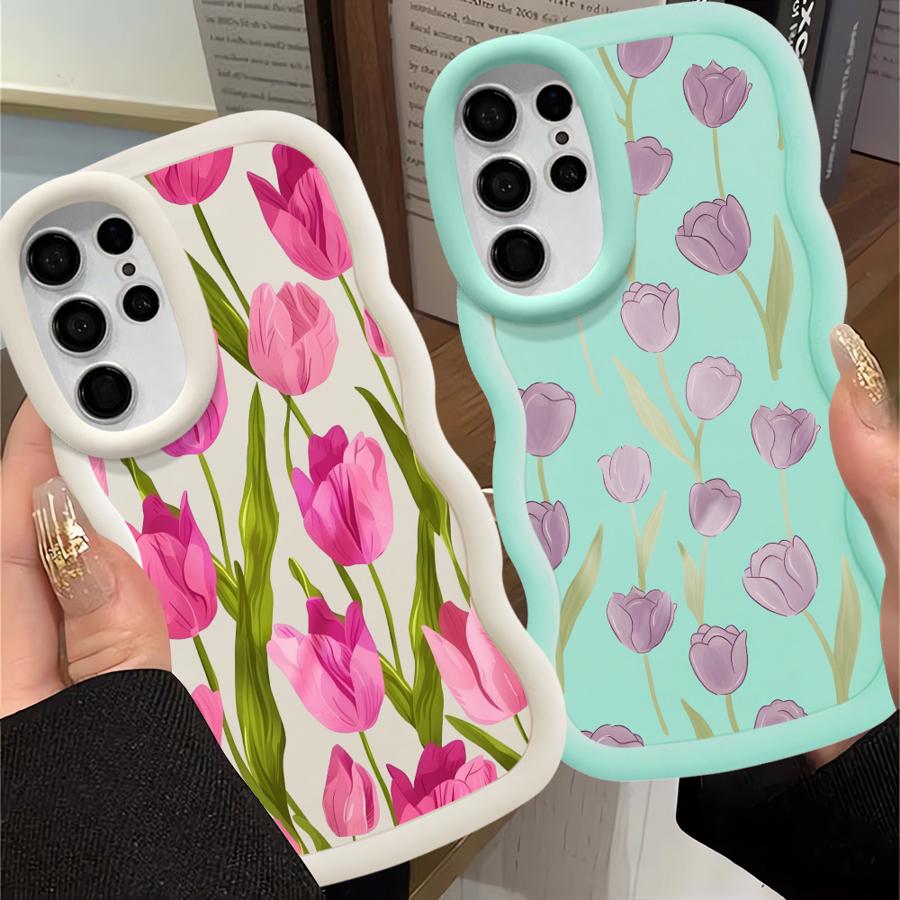 Simple Flower Case for Samsung Galaxy A26 S23 Plus S21 A25 S20 FE S24 S22 Ultra S25 Soft Phone Cover A54 A36 A34 A24 A35 A55