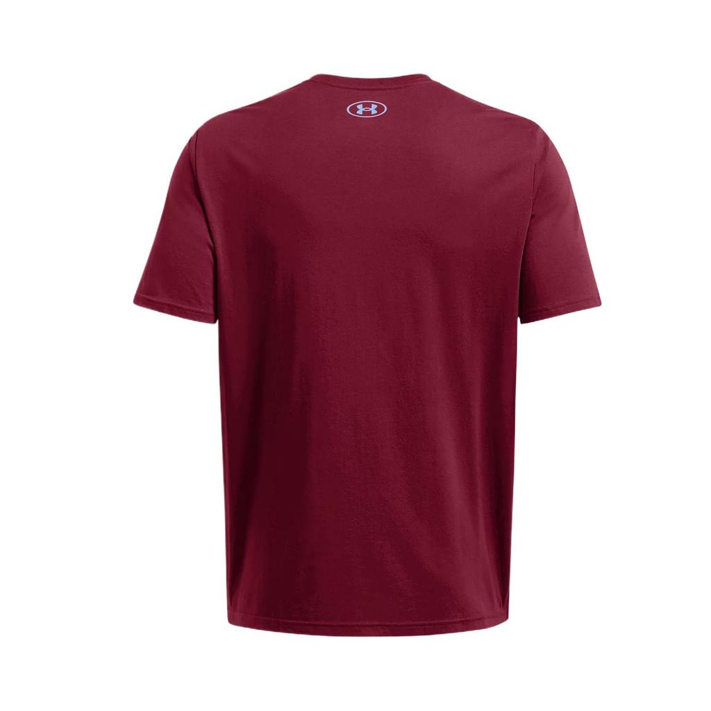 Under Armour Collegiate Letter Print Moisture-Wicking Short Sleeve Breathable T-Shirt Men T-Shirts Flame-Red 1379537-625