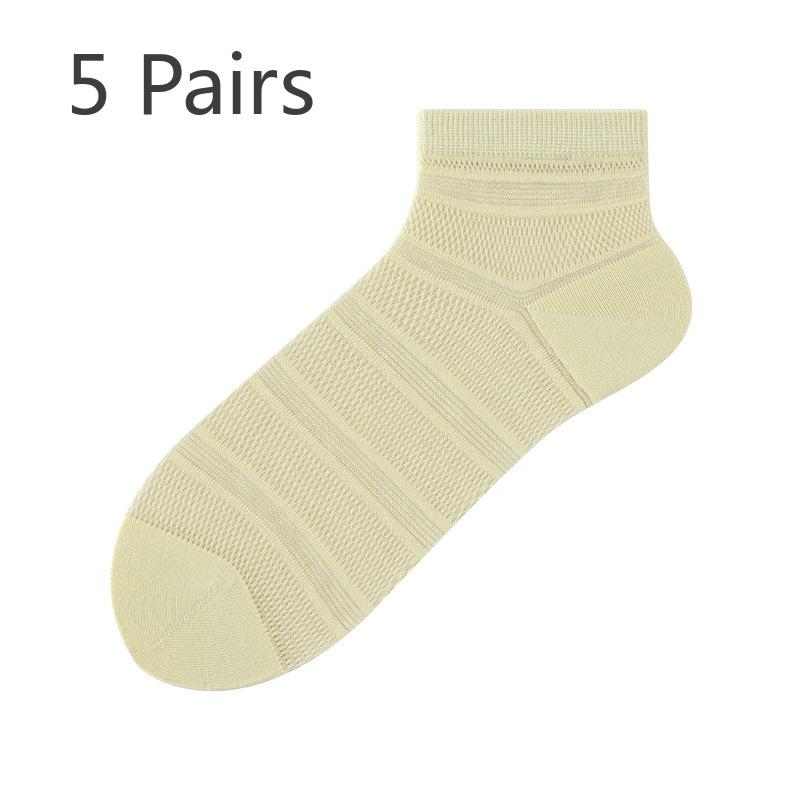 

5 пар женских летних ультратонких сетчатых дышащих прозрачных носков без косточек с антибактериальными и дезодорирующими свойствами 5 Pairs зелёный
