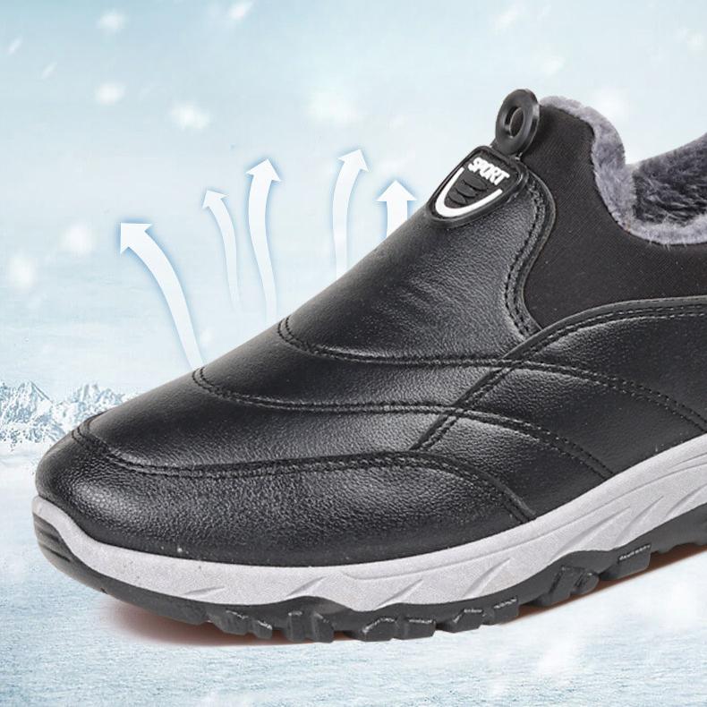 Cizme de zăpadă pentru bărbați noi de iarnă în aer liber Cizme de plimbare calde de pluș Pantofi de birou pentru bărbați Pantofi de birou pentru drumeții Cizme de muncă pentru bărbați din cauciuc anti-alunecare