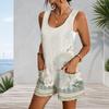 Womens Plus Size Tank Pocket Romper