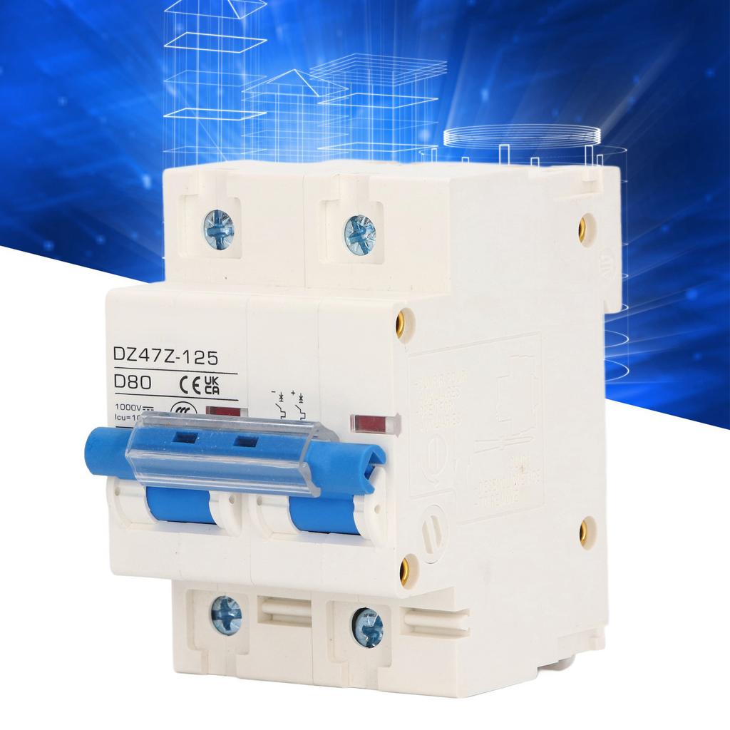2P   Circuit Breaker 10KA Breaking Capacity Solar PV System Small Circuit Breaker 80A  1000V