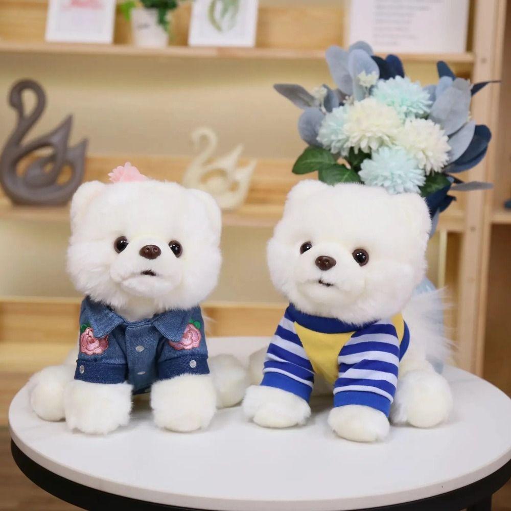 Animals Dolls Plush Pomeranian Little Pet Stuffed Doggy Baby Appease Dog Plush Toy  Children Toy