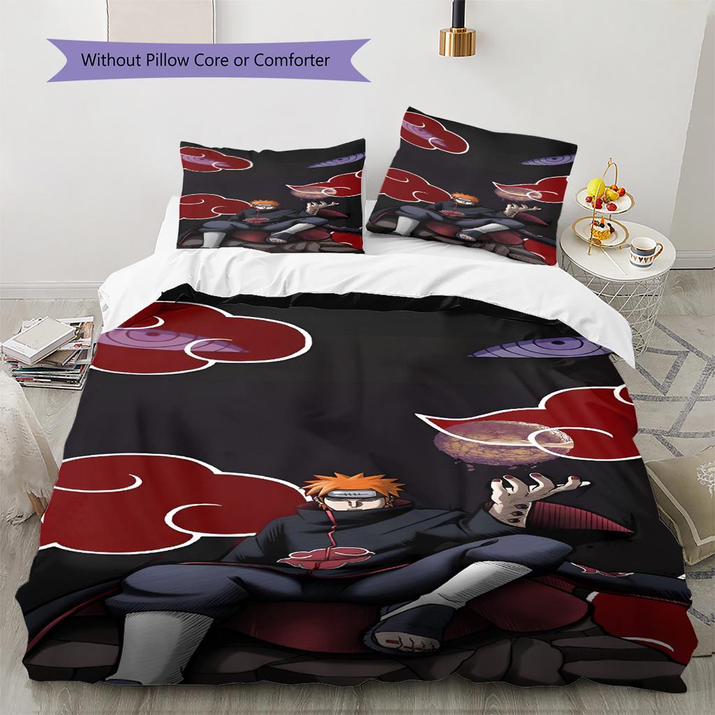 Cartoon Pattern Bedding Quilt Set Quilt Cover Pillowcase Home Decoration Birthday Gift (1 * duvet cover + 2 * pillowcase, without core)