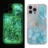 Luminous Glitter Sand Butterfly iPhone 14/15 Case - Fits Models 11/17, Simple Style