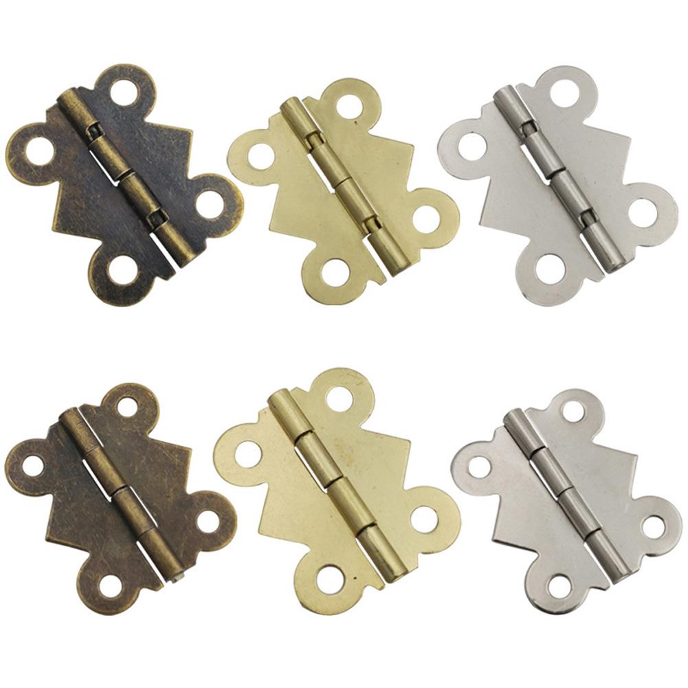10pcs set Door Hinges Bronze Cabinet Drawer Jewelry Box Decorate Hinge for Furniture Hardware