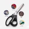 Stainless Steel Pinking Scissors with Lock Edge Non-Sewing Fabric Tailor Scissors Triangular Wave Shear for Fabric Cutting